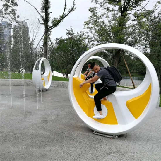 カスタマイズされたサイズのパークペダル電動自転車噴水景勝地遊園地乗馬ウォータースプレー自転車無電力機器販売用